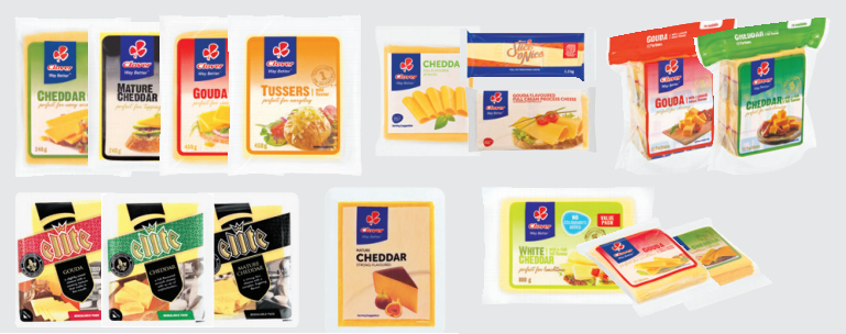 Clover's range of cheese