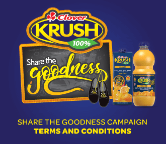 Clover Krush Share The Goodness 2018 terms and conditions
