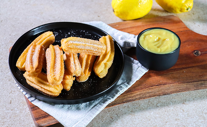 Churros with Lemon Curd Dip – Episode 12